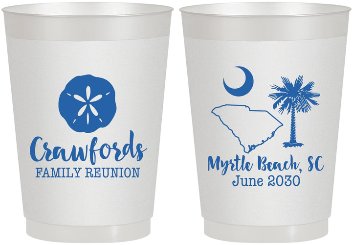 Personalized Family Reunion 10 oz Frosted Cups - South Carolina | 160018