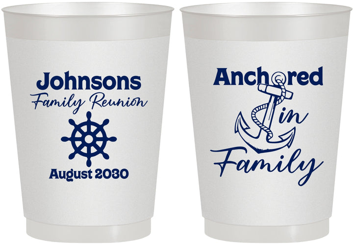 Personalized Family Reunion 10 oz Frosted Cups - Cruise Nautical | 160020