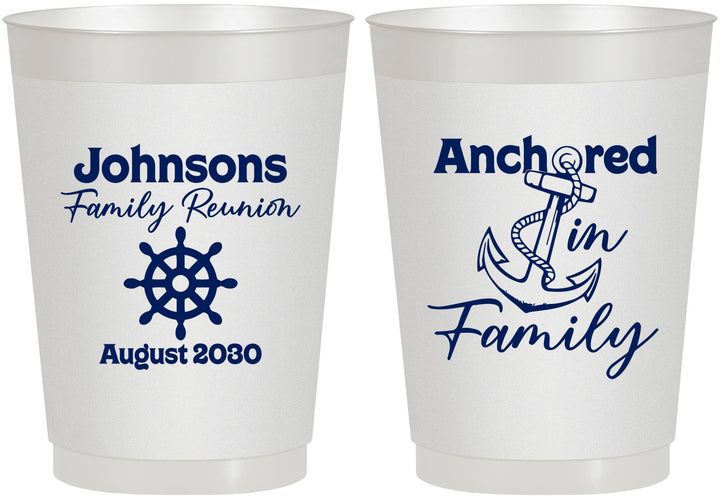 Personalized Family Reunion 10 oz Frosted Cups - Cruise Nautical | 160020