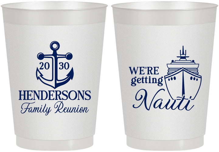 Personalized Family Reunion 10 oz Frosted Cups - Cruise Nautical | 160021