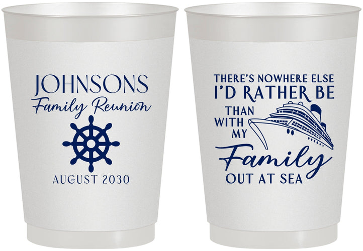 Personalized Family Reunion 10 oz Frosted Cups - Cruise Nautical | 160024