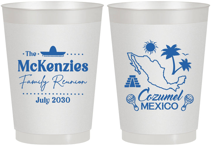 Personalized Family Reunion 10 oz Frosted Cups - Mexico | 160033