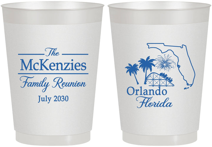 Personalized Family Reunion 10 oz Frosted Cups - Orlando Florida | 160035