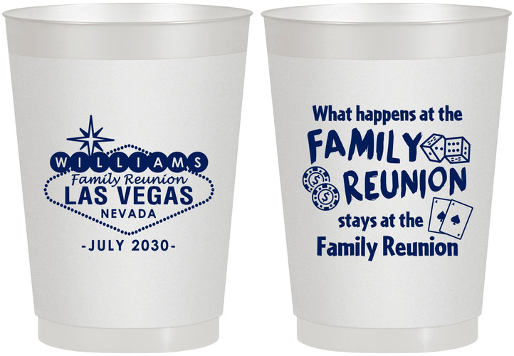 Personalized Family Reunion 10 oz Frosted Cups - Las Vegas | 160038