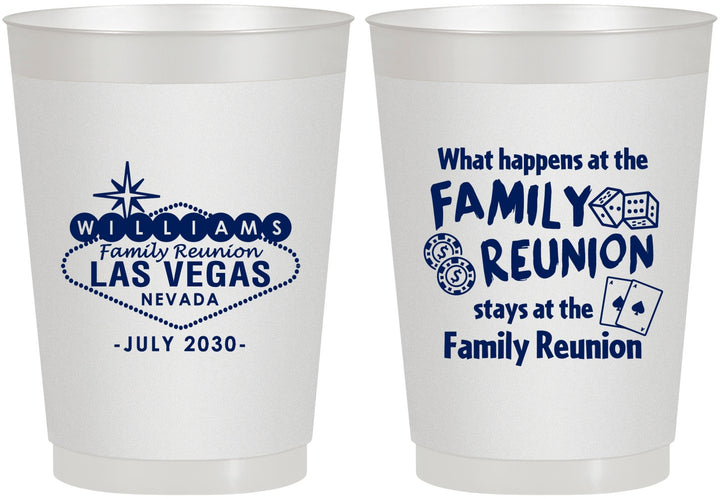 Personalized Family Reunion 10 oz Frosted Cups - Las Vegas | 160038