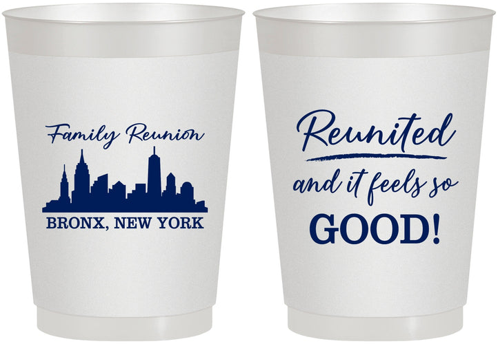Personalized Family Reunion 10 oz Frosted Cups - New York | 160039