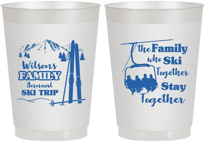 Personalized Family Reunion 10 oz Frosted Cups - Ski Trip | 160040