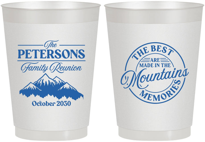 Personalized Family Reunion 10 oz Frosted Cups - Mountains | 160043