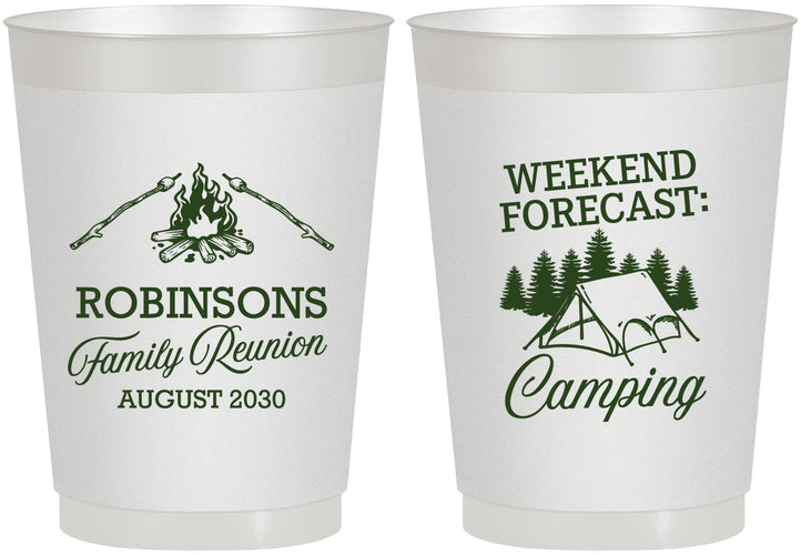 Personalized Family Reunion 10 oz Frosted Cups - Camping | 160044