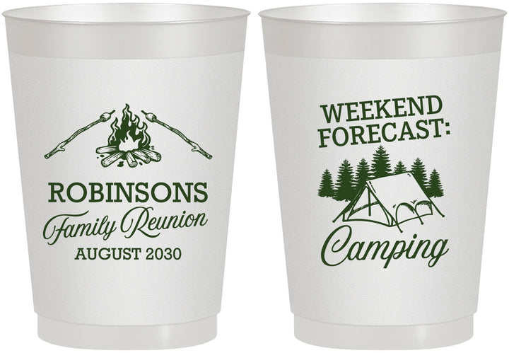 Personalized Family Reunion 10 oz Frosted Cups - Camping | 160044