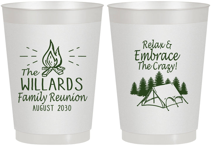 Personalized Family Reunion 10 oz Frosted Cups - Camping | 160045