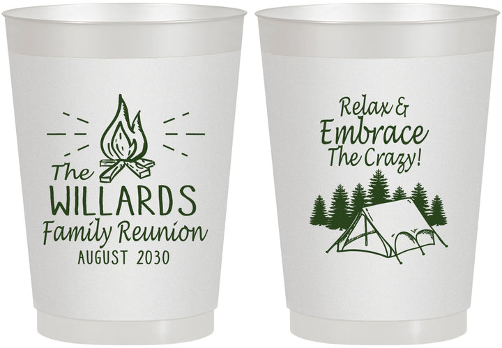 Personalized Family Reunion 10 oz Frosted Cups - Camping | 160045