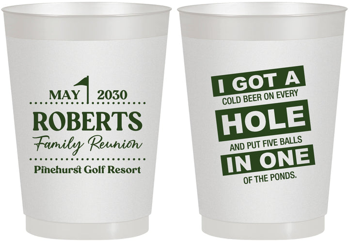 Personalized Family Reunion 10 oz Frosted Cups - Golf | 160049