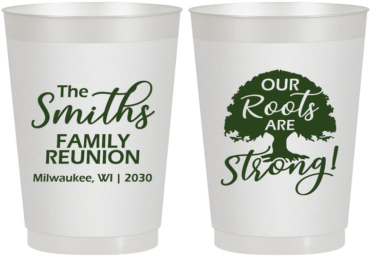 Personalized Family Reunion 10 oz Frosted Cups - Our Roots Are Strong | 160051