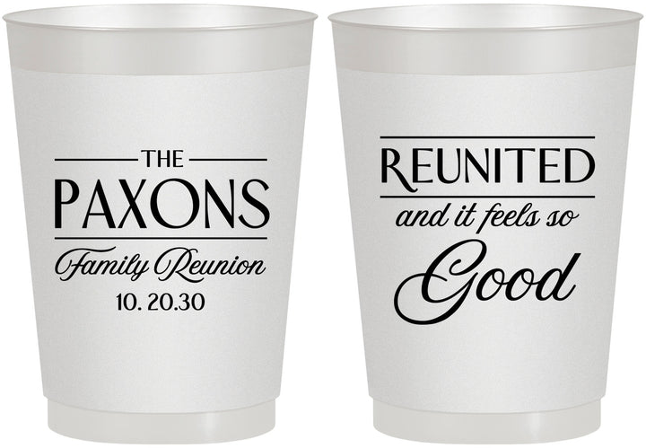 Personalized Family Reunion 10 oz Frosted Cups - Reunited Feels So Good | 160052