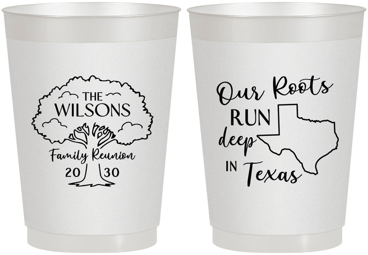 Personalized Family Reunion 10 oz Frosted Cups - Texas | 160055