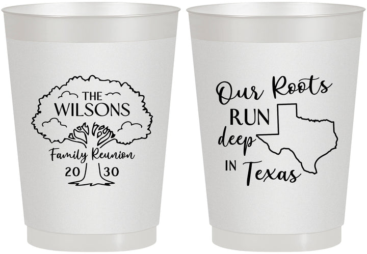 Personalized Family Reunion 10 oz Frosted Cups - Texas | 160055