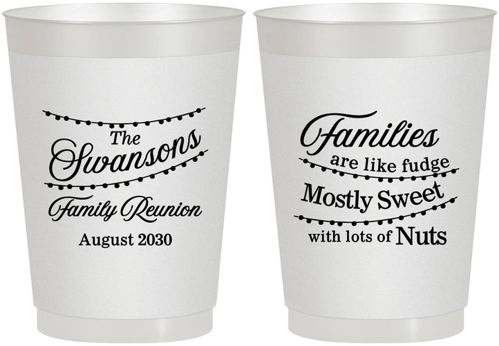 Personalized Family Reunion 10 oz Frosted Cups - String Lights | 160059