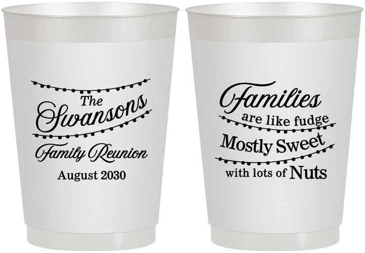 Personalized Family Reunion 10 oz Frosted Cups - String Lights | 160059