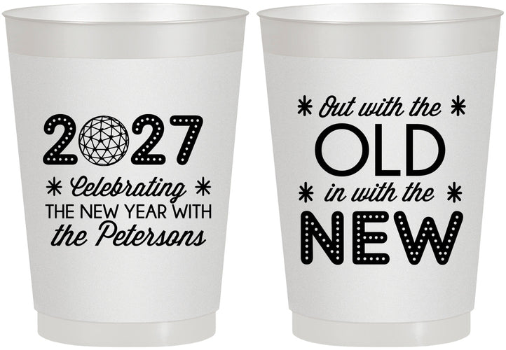 Personalized New Years 10 oz Frosted Cups - 2027 Out With The Old | 170000