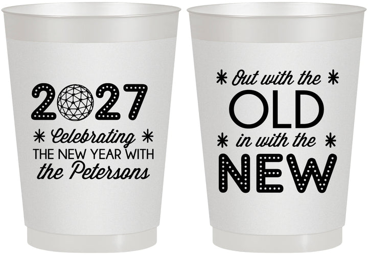 Personalized New Years 10 oz Frosted Cups - 2027 Out With The Old | 170000