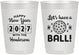 Personalized New Years 10 oz Frosted Cups - 2027 Lets Have A Ball | 170001
