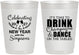 Personalized New Years 10 oz Frosted Cups - 2027 Drink Dance | 170002