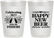 Personalized New Years 10 oz Frosted Cups - 2027 Happy New Beer | 170004