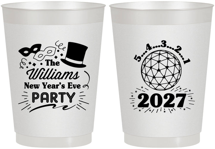 Personalized New Years 10 oz Frosted Cups - 2027 Ball | 170005