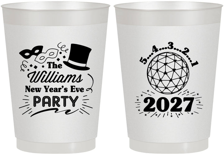 Personalized New Years 10 oz Frosted Cups - 2027 Ball | 170005