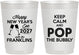 Personalized New Years 10 oz Frosted Cups - 2027 Pop The Bubbly | 170006