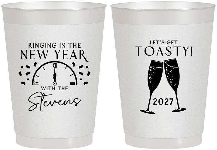 Personalized New Years 10 oz Frosted Cups - 2027 Toast | 170008