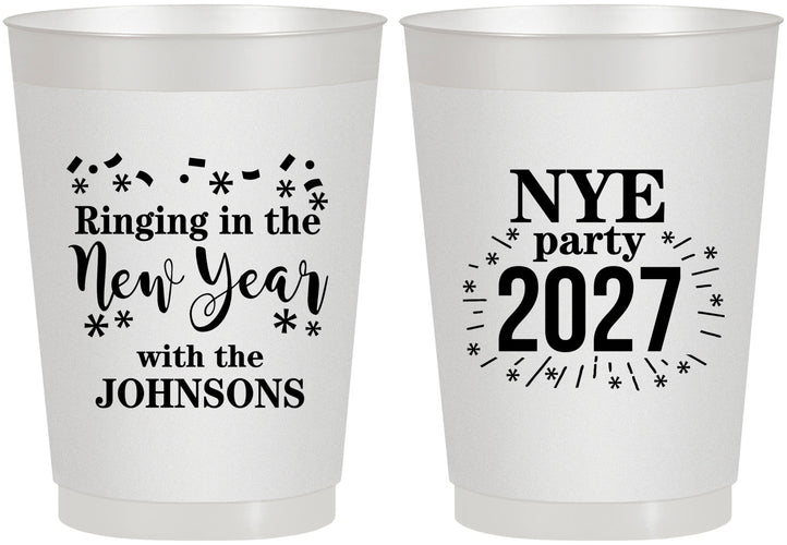Personalized New Years 10 oz Frosted Cups - 2027 Ringing In | 170013