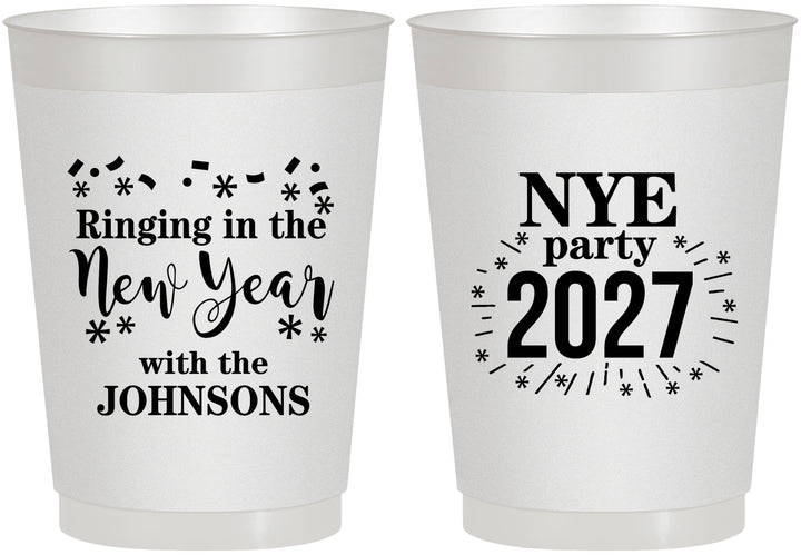 Personalized New Years 10 oz Frosted Cups - 2027 Ringing In | 170013