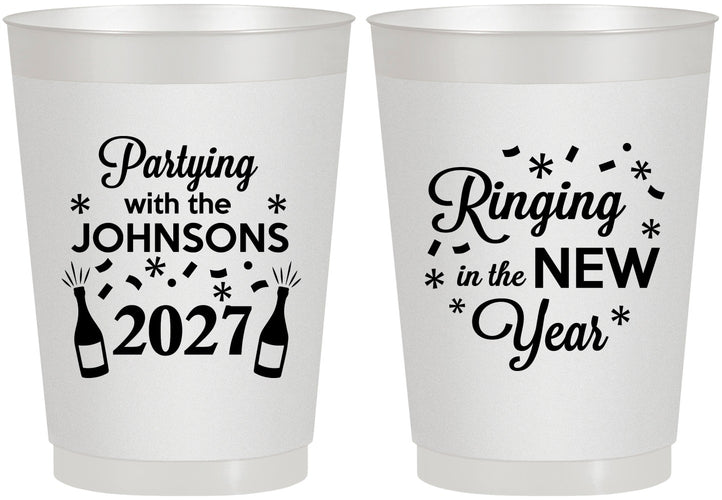 Personalized New Years 10 oz Frosted Cups - 2027 Ringing In | 170014