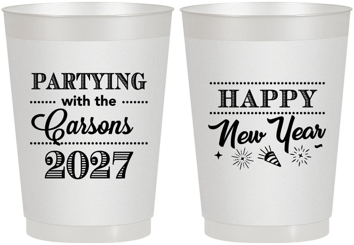 Personalized New Years 10 oz Frosted Cups - 2027 Nye | 170016