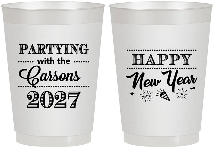 Personalized New Years 10 oz Frosted Cups - 2027 Nye | 170016