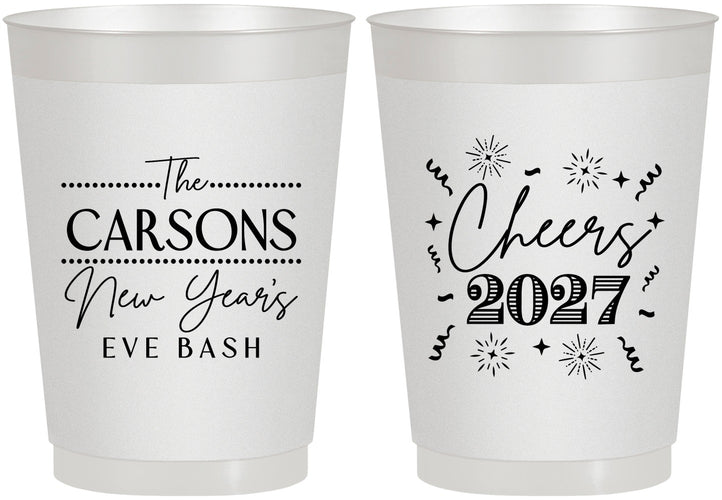 Personalized New Years 10 oz Frosted Cups - 2027 Cheers | 170018