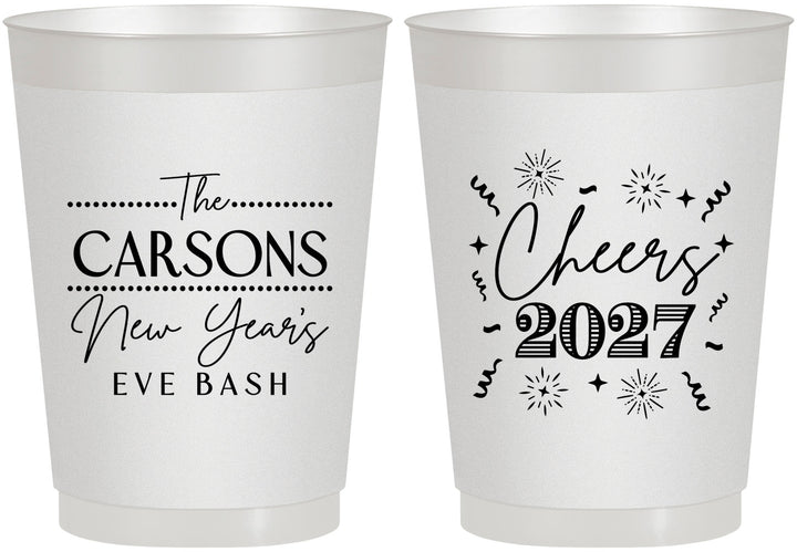 Personalized New Years 10 oz Frosted Cups - 2027 Cheers | 170018
