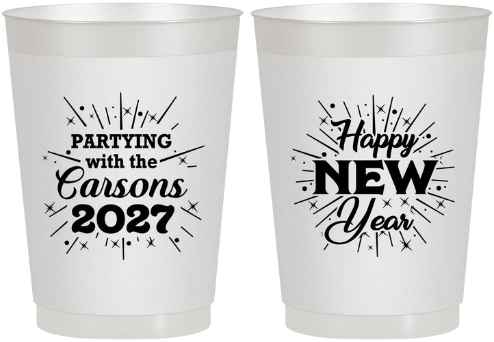 Personalized New Years 10 oz Frosted Cups - 2027 Nye | 170020