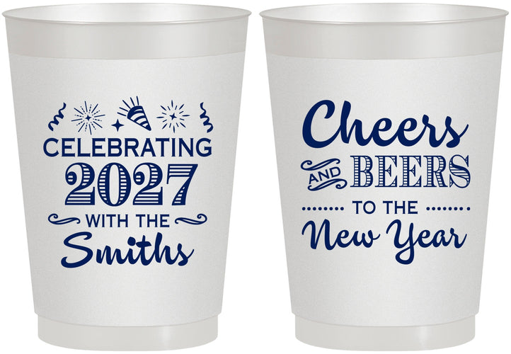 Personalized New Years 10 oz Frosted Cups - 2027 Cheers | 170023