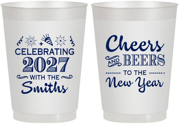 Personalized New Years 10 oz Frosted Cups - 2027 Cheers | 170023