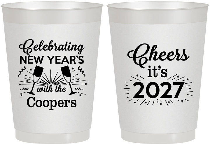 Personalized New Years 10 oz Frosted Cups - 2027 Cheers | 170024
