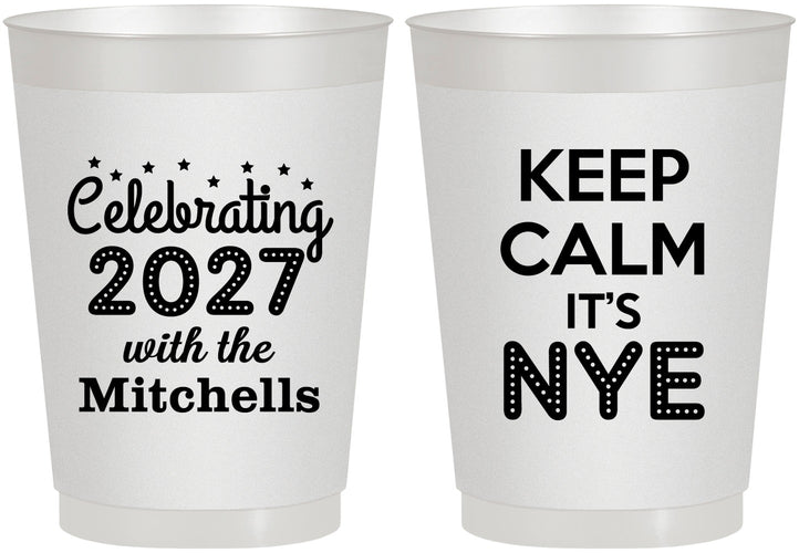 Personalized New Years 10 oz Frosted Cups - 2027 Nye | 170025