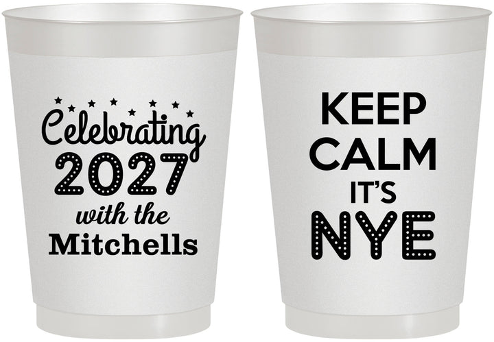 Personalized New Years 10 oz Frosted Cups - 2027 Nye | 170025