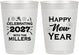 Personalized New Years 10 oz Frosted Cups - 2027 Nye Confetti | 170028