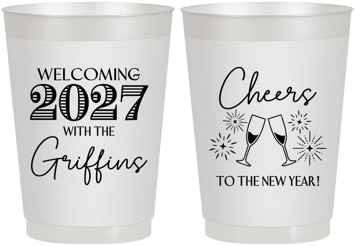 Personalized New Years 10 oz Frosted Cups - 2027 Cheers | 170029