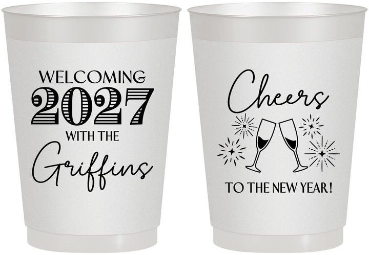 Personalized New Years 10 oz Frosted Cups - 2027 Cheers | 170029
