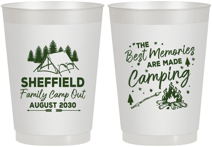 Personalized Family Vacation 10 oz Frosted Cups - Camping Park | 180015