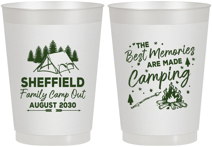 Personalized Family Vacation 10 oz Frosted Cups - Camping Park | 180015
